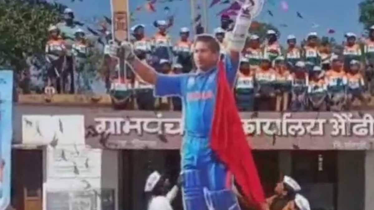 With Status And Procession, Sangli's Aundhi Village Celebrates Sachin Tendulkar's Birthday - Vimarsana News