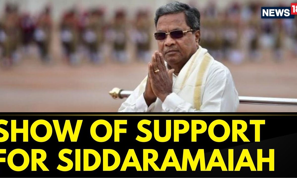 Karnataka Elections Results 2023 | Supporters Of Siddaramaiah Put Up ...