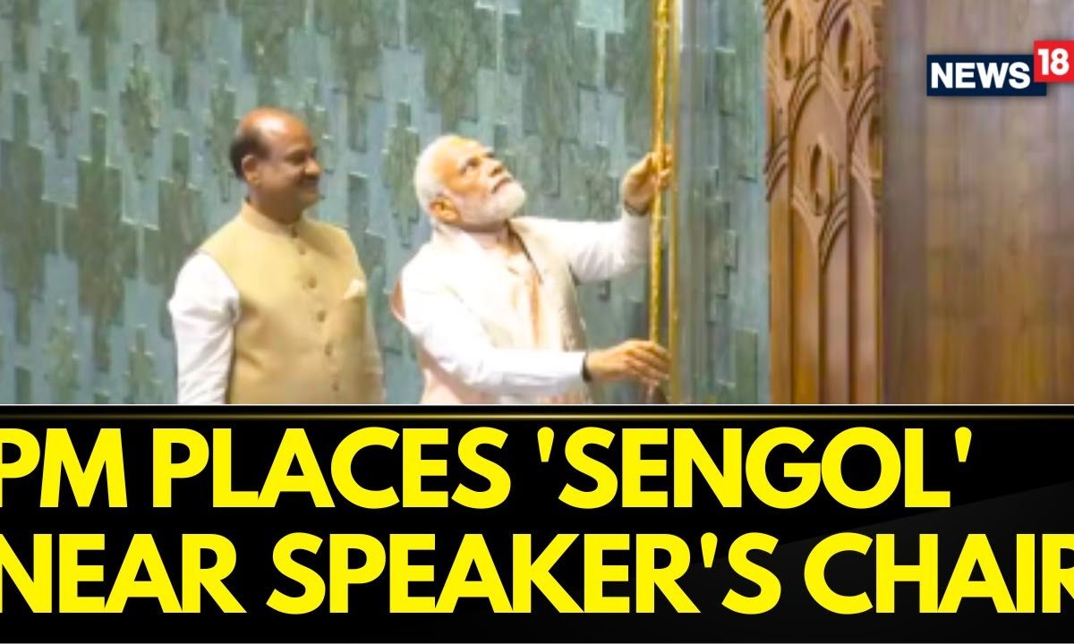 Parliament Inauguration Pm Modi Places The Sacred Sengol Near The