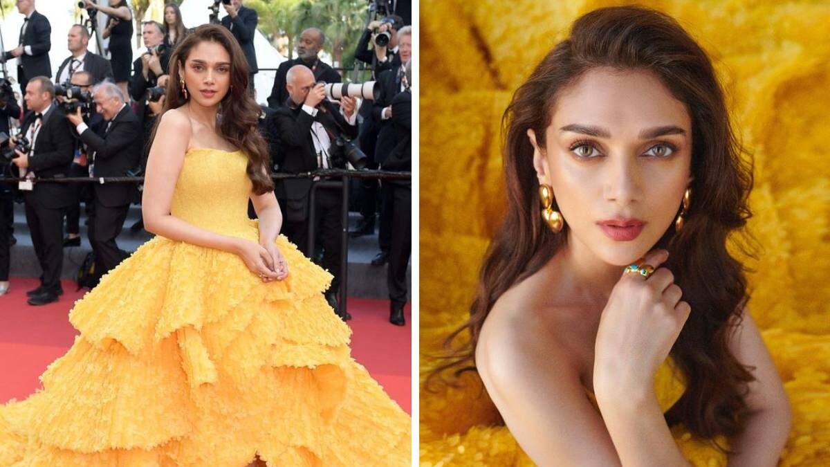 Cannes 2023: Aditi Rao Hydari Looks Straight Out Of A Fairytale In Yellow Ballroom-style Gown, See Pics - Vimarsana News
