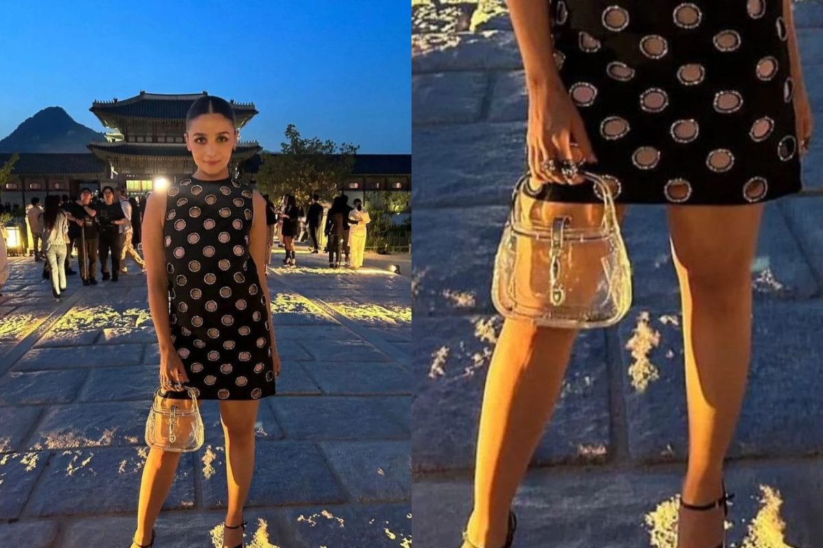 Alia Bhatt stuns in a black dress with cutout details at a fashion event;  fans can't stop obsessing over her transparent purse - See photo | Hindi  Movie News - Times of India