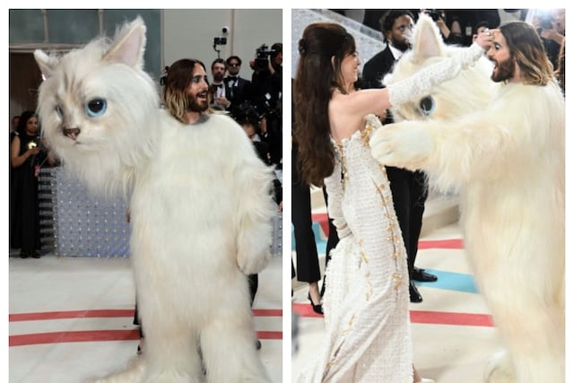 Met 2023: Jared Leto, Dressed As Karl Lagerfeld's Cat Choupette ...