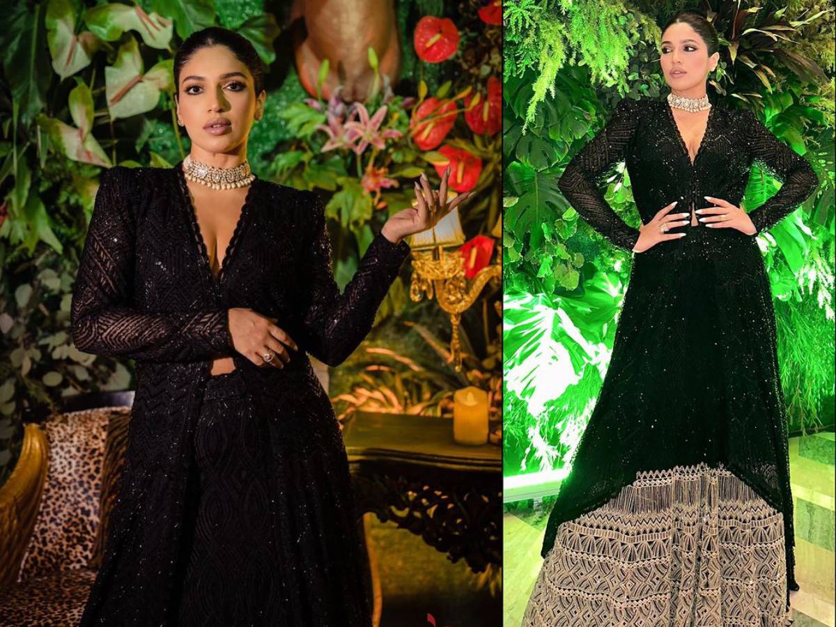 Bhumi Pednekar Looks Breathtaking In Shimmery Black Anarkali, Check Out The  Diva's Stunning Pictures In Ethnic Wear