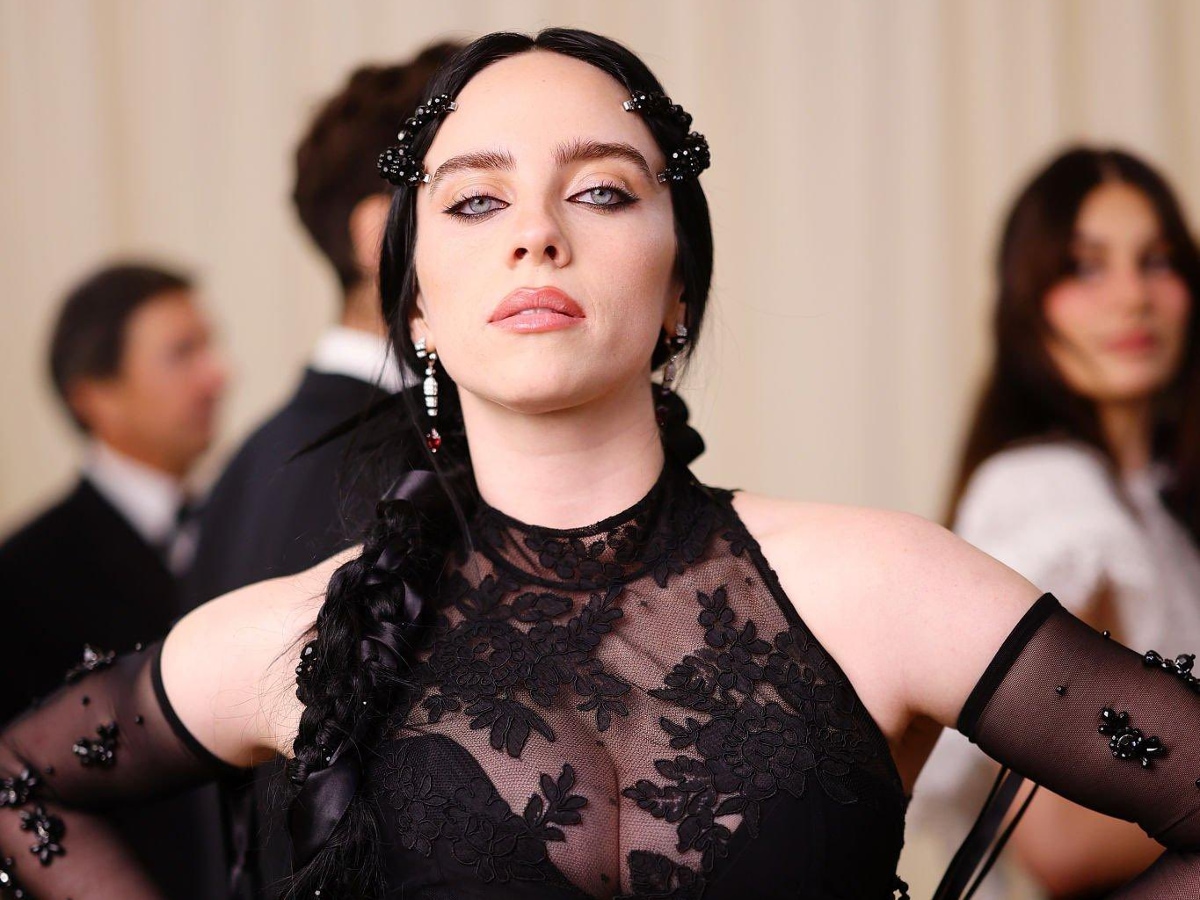 Met Gala 2023: Billie Eilish Dons a Stunning Black Lace Corset Dress With a  Sultry Braid