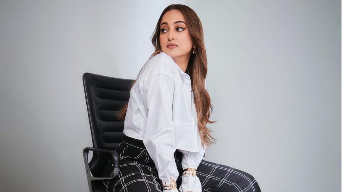 Sonakshi Sinha is Giving Weekend Goals in High-Waisted Trousers and Crop Shirt