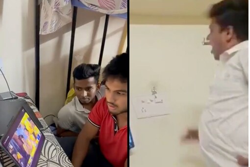  CSK Fans Go Berserk After Jadeja Hit the Winning Run in IPL 2023. (Image: Twitter/@kadaipaneeeer/ GogadaSrinivas)