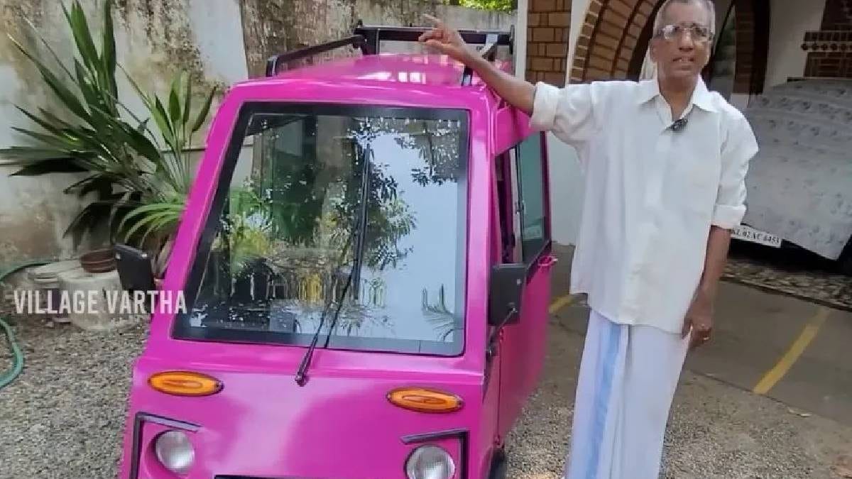 67YearOld Kerala Man Builds Electric Car for Daily Commute, Sets an