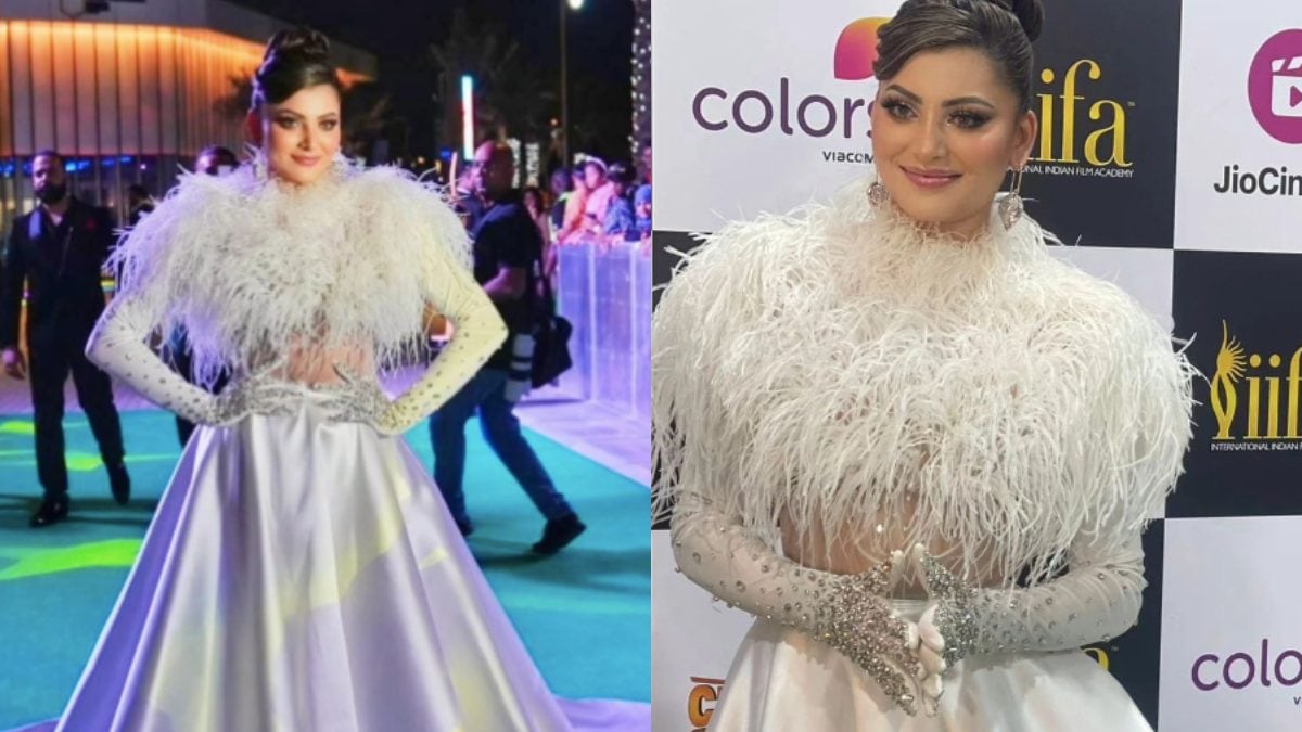 Urvashi Rautela Turns Heads In An All-White, Dramatic Evening Gown With Statement Gloves At IIFA; Watch