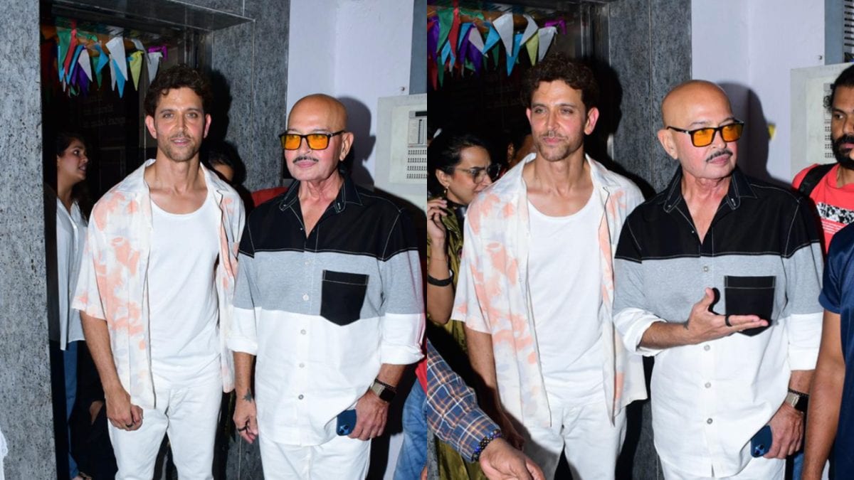 Hrithik Roshan, Dad Rakesh Roshan Look Uber Cool In Casuals As They Step Out For a Movie
