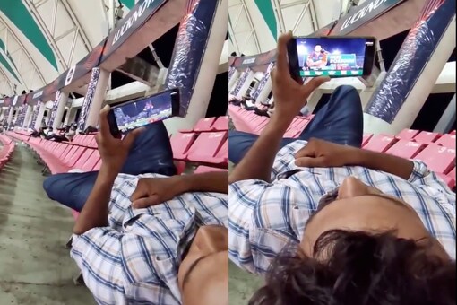 IPL Fan Watches Match On JioCinema App From The Stadium Hilarious 