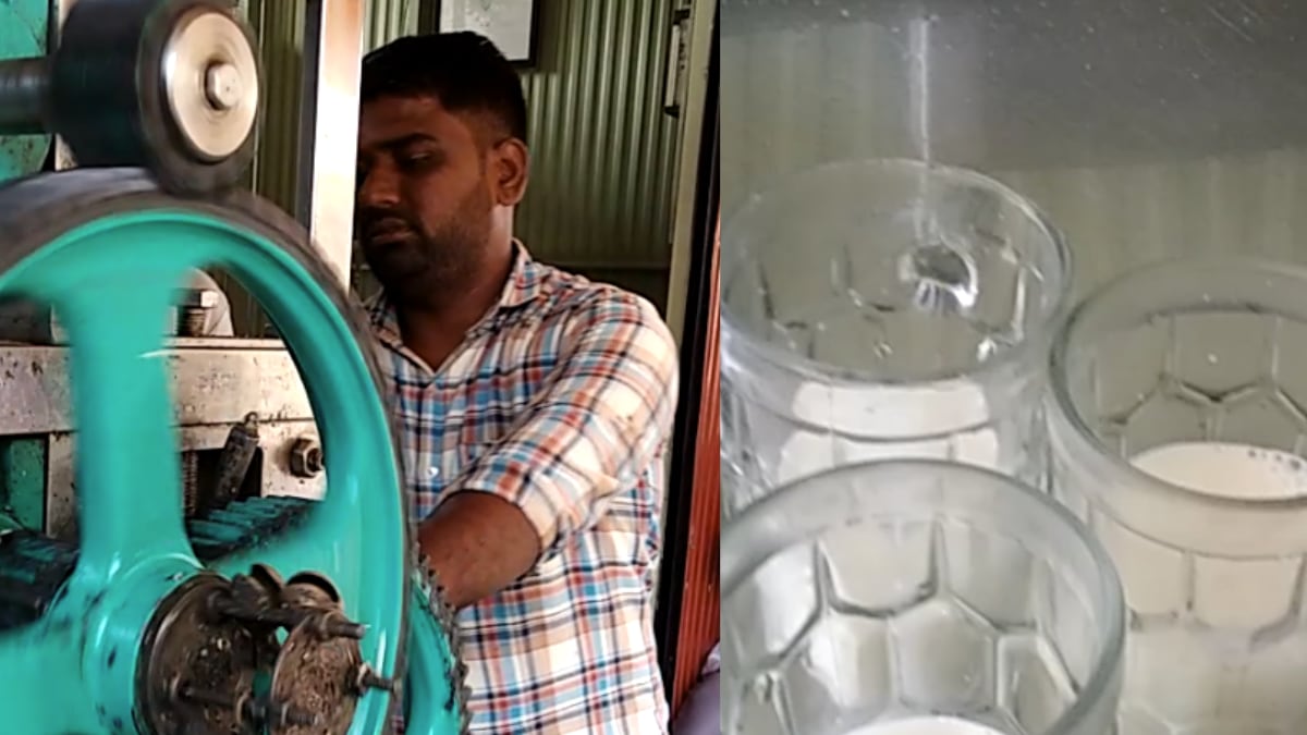 This Unique Drink Mixed With Milk and Sugarcane Juice is