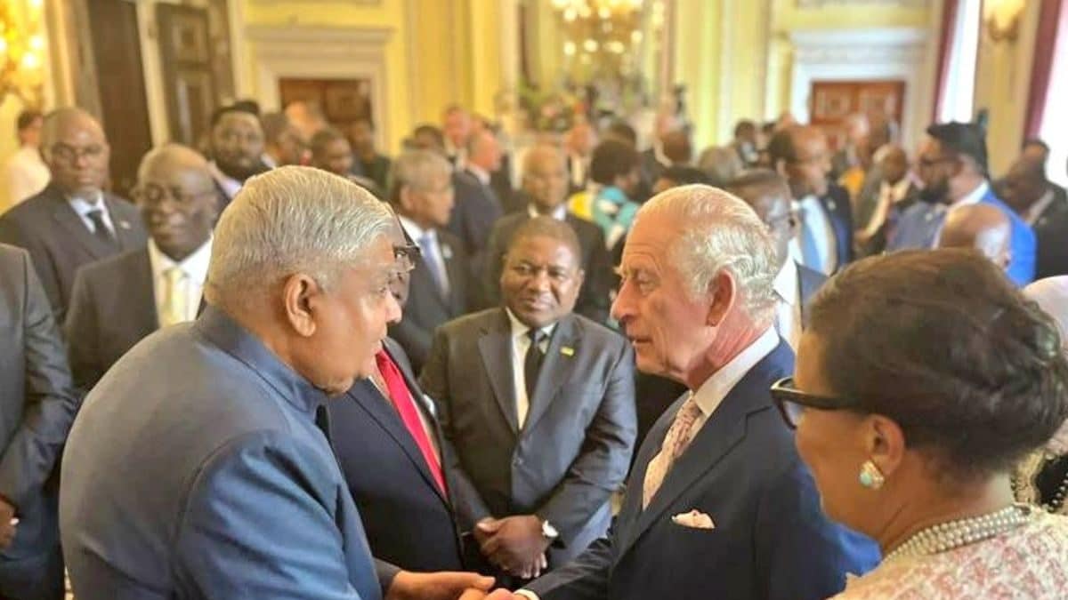 Vice-President Dhankhar Meets UK's King Charles III Ahead of Coronation Ceremony - Vimarsana News