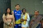 MS Dhoni Poses With Oscar Trophy; Meets Bomman, Bellie, Kartiki Gonsalves With Ziva; Video Goes Viral