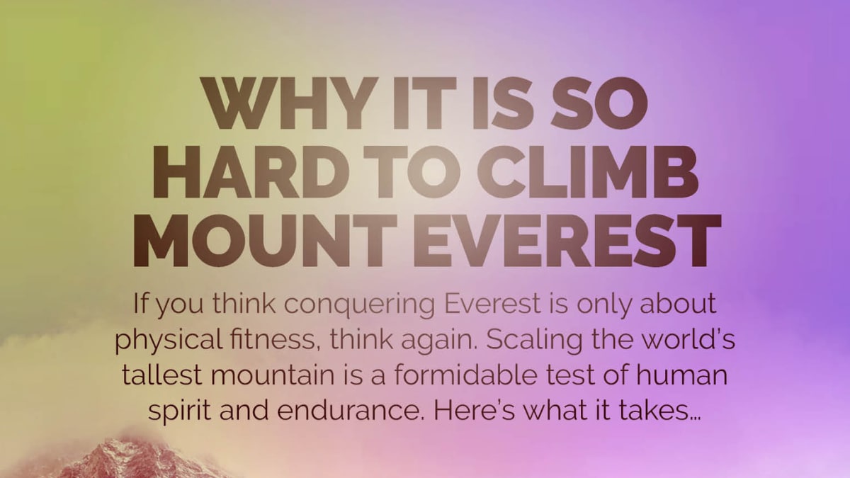 News18 Explains Why Is It So Hard to Climb Mount Everest, The Tallest Mountain Peak in the World | In GFX