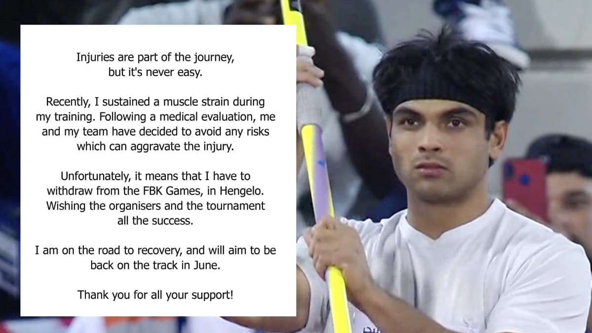 Neeraj Chopra Injured! 'Sustained A Muscle Strain During Training', Pulls Out of Competition