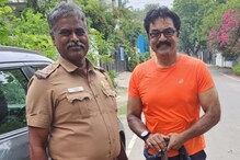 Actor R Sarathkumar Meets The Police Officer Who Inspired The Movie Chennai One Day