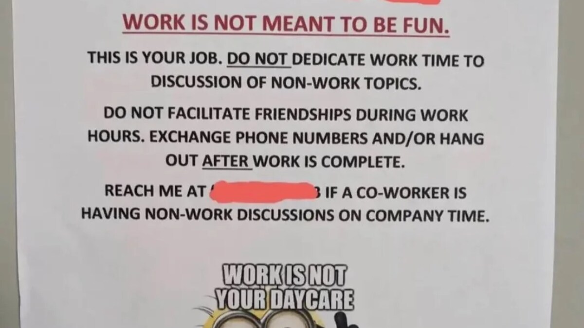 Toxic Boss Alert: Memo Urges Employees To Avoid Workplace Friendships - Vimarsana News