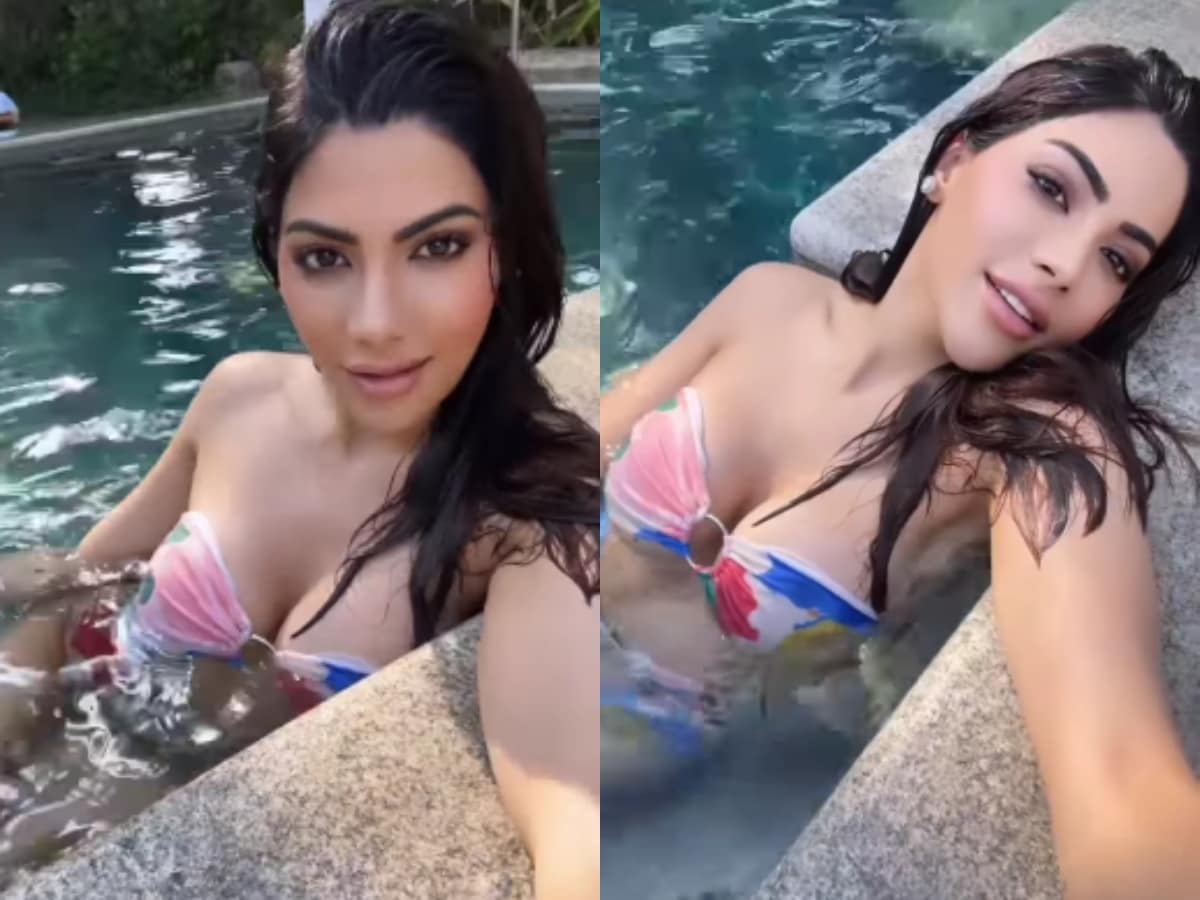 Mumbai Nikki Sex - HOT! Nikki Tamboli Raises The Heat Wearing Sizzling Bikini In Pool, Sexy  Video Goes Viral; Watch - News18