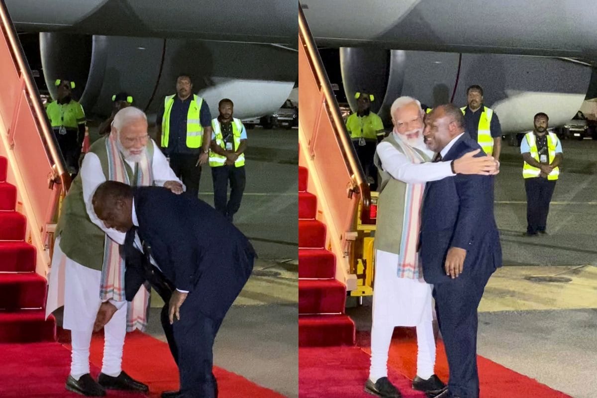 Modi Receives Warm Welcome in Papua New Guinea, PM Marape Touches His Feet | WATCH