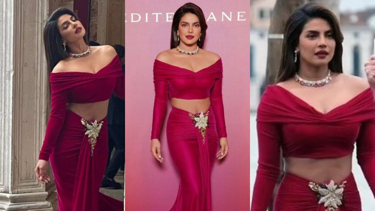 Priyanka Chopra Ki Sexy Video - Sexy! Priyanka Chopra Looks Smoking Hot In Red Cutout Dress; Poses With  BLACKPINK's Lisa, Zendaya - News18