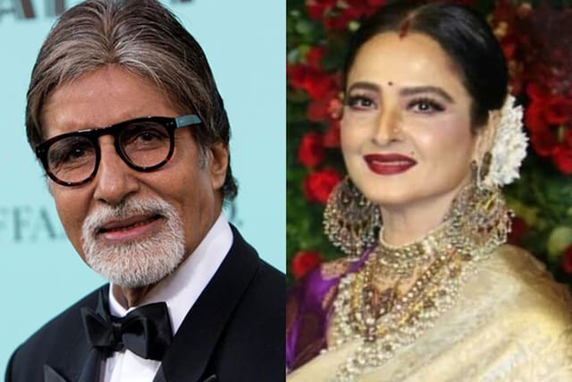 Bollywood actress Rekha dubbed for many Amitabh Bachchan films. (Image: News18)