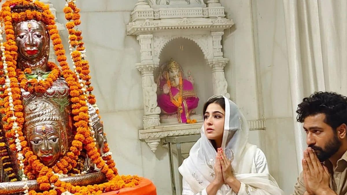 Sara Ali Khan, Vicky Kaushal Go to Lucknow, Provide Prayers To Lord Shiva Forward of ZHZB Launch