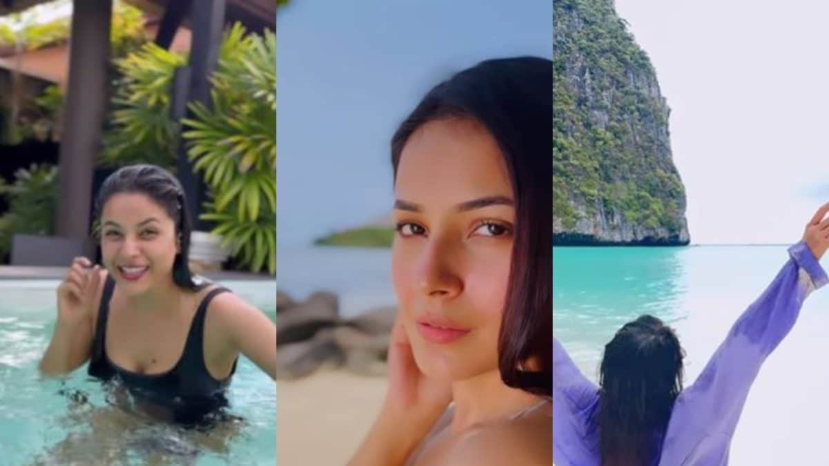Shehnaaz Gill Takes Bath In Pool, Sizzles On Beach In Unseen Moments From Thailand Vacation; Watch