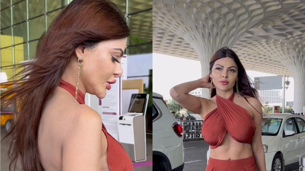 Priyanka Chopra Sex Aur Katrina - Sherlyn Chopra Risks MAJOR Oops Moment as She Twirls For Paparazzi at  Airport; Watch - News18