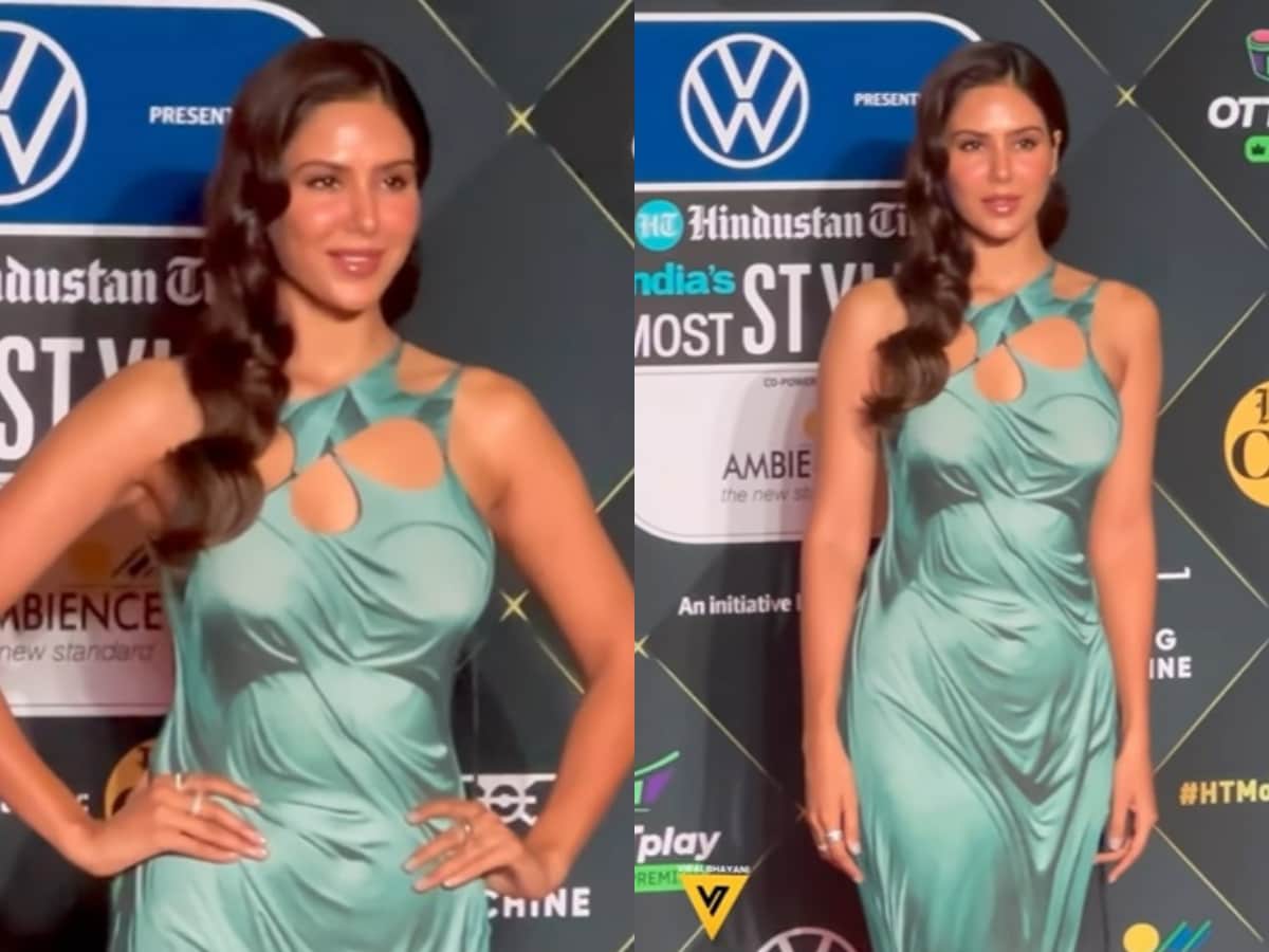 Sonam Bajwa Looks Stunning In A 3D-printed Wet-Look Gown As She Arrives For  An Event; Watch - News18