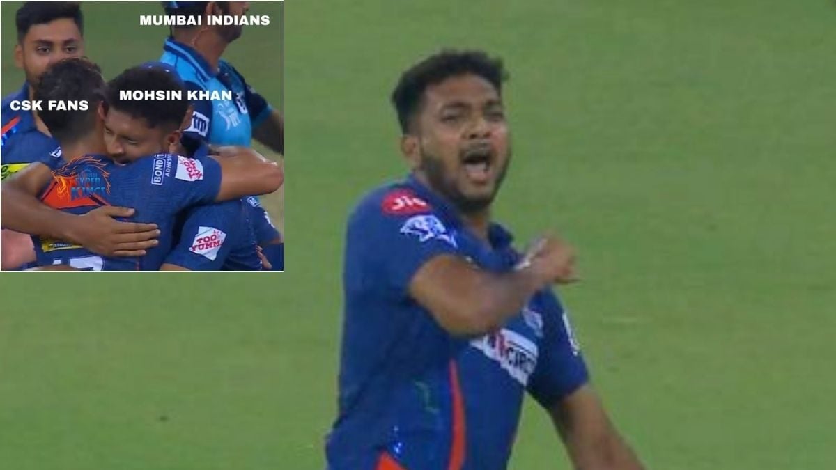 Mohsin Khan's Last Over Heroics in LSG vs MI Get Perfect Meme Celebration Online