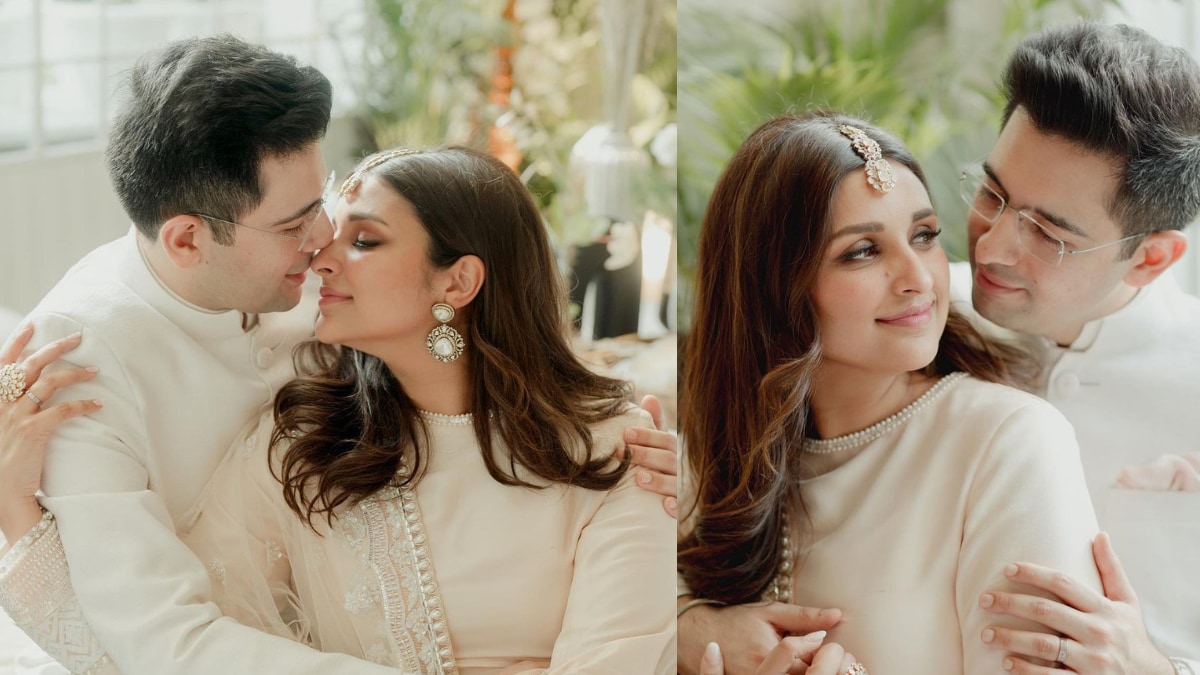 Parineeti Chopra And Raghav Chadha Look Lovely In Ivory Ensembles, See Couple’s First Pics Post Engagement