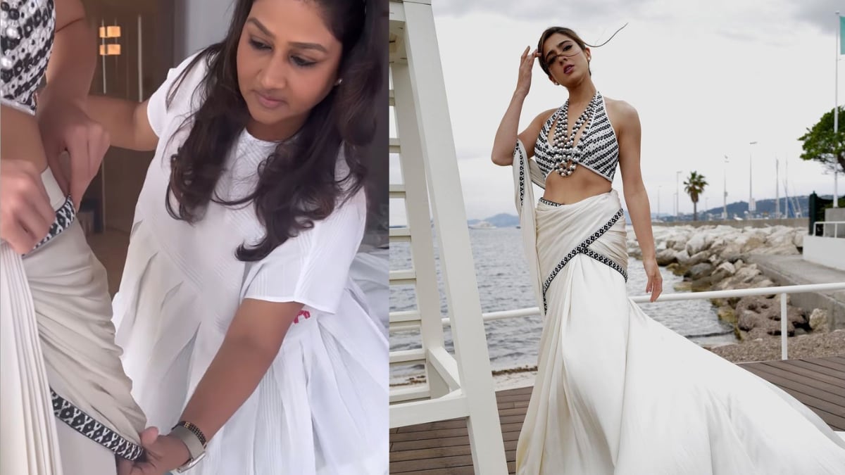 Cannes 2023: Want To Know How Sara Ali Khan's Sexy Saree Was Draped? See Video