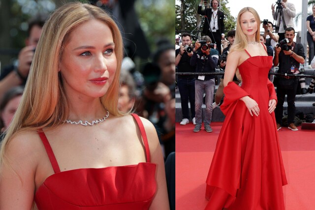 the red dress can create a look that seems both classic and