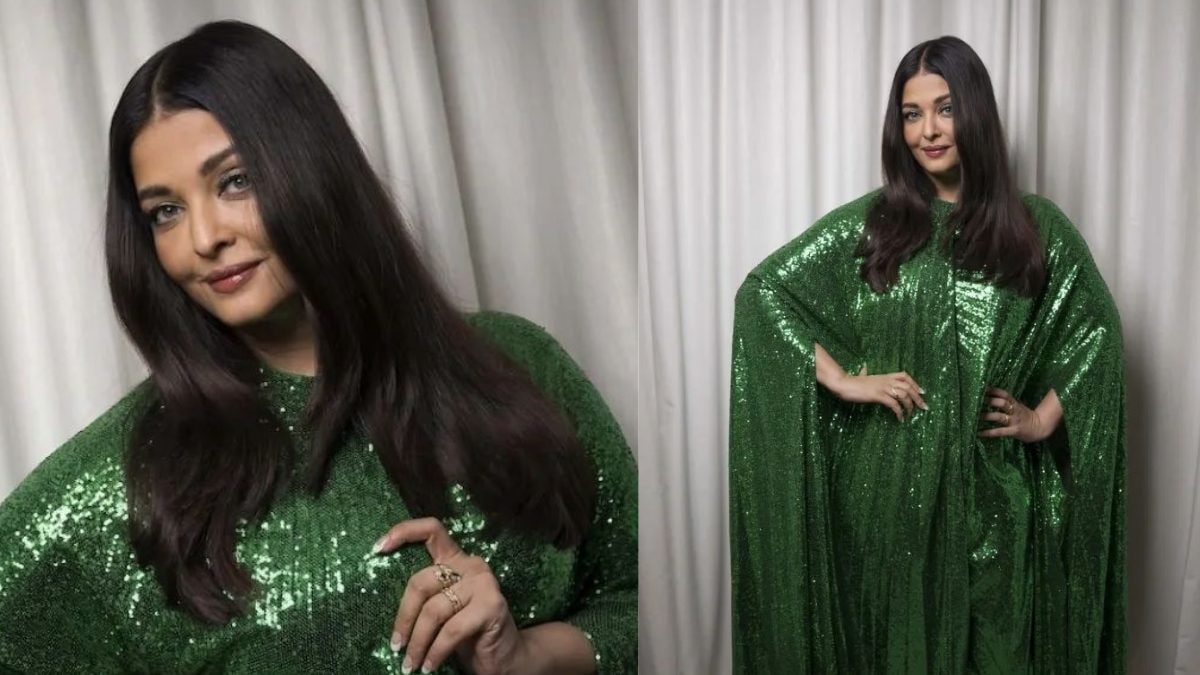 Cannes 2023: Aishwarya Rai Bachchan Sparkles in an Emerald Green Sequinned Cape Dress; See First Look