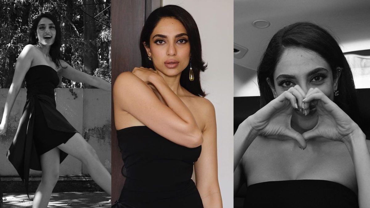 Sobhita Dhulipala Ups The Glamour Quotient In An Off-Shoulder Black Dress
