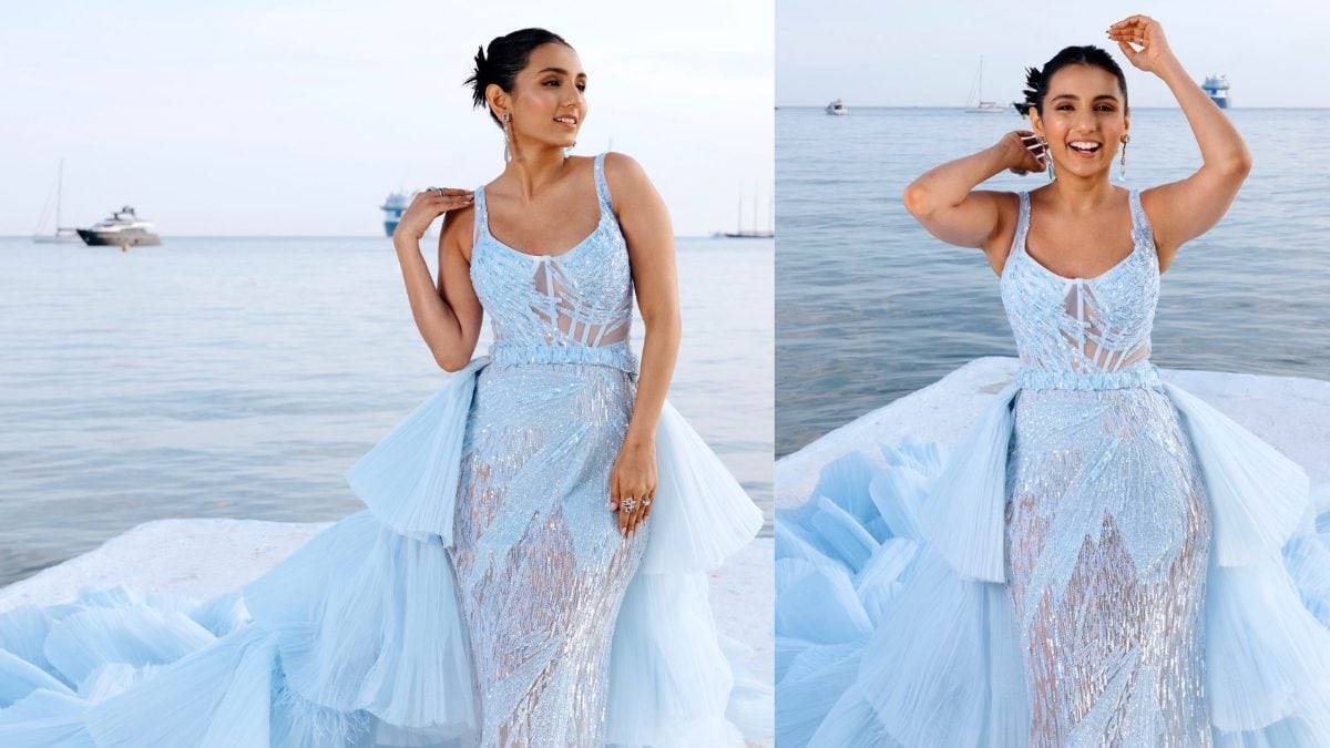 Masoom Minawala Looks Majestic in a Blue Gown at Cannes 2023; Calls Herself ‘Indian Elsa’