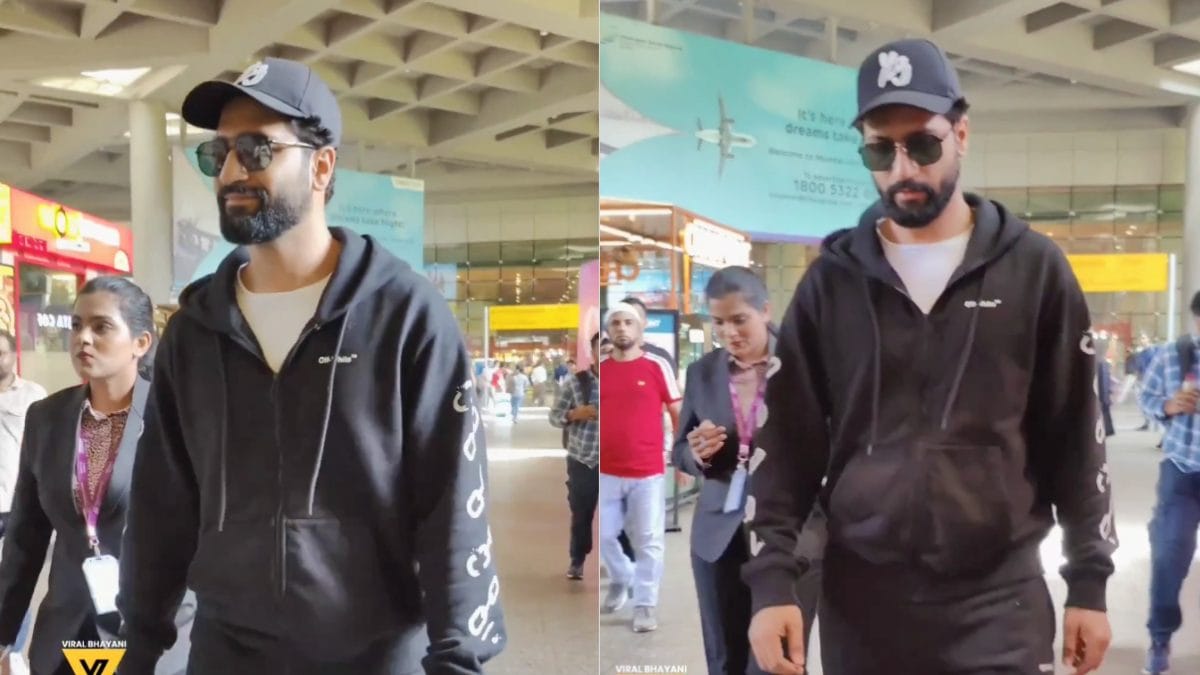 Vicky Kaushal Looks Tired As He Returns From IIFA 2023 Duties, Rocks A Black Hoodie; Watch
