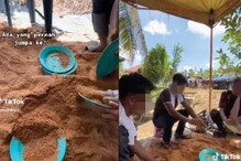 Watch: People Washing Utensils With Sand At Wedding Intrigues Internet
