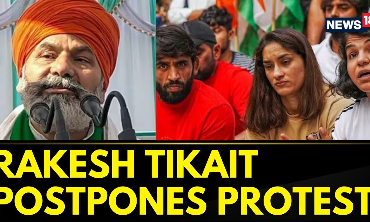 Wrestler's Protest Wrestlers Vs WFI Rakesh Tikait's Bharatiya Kisan