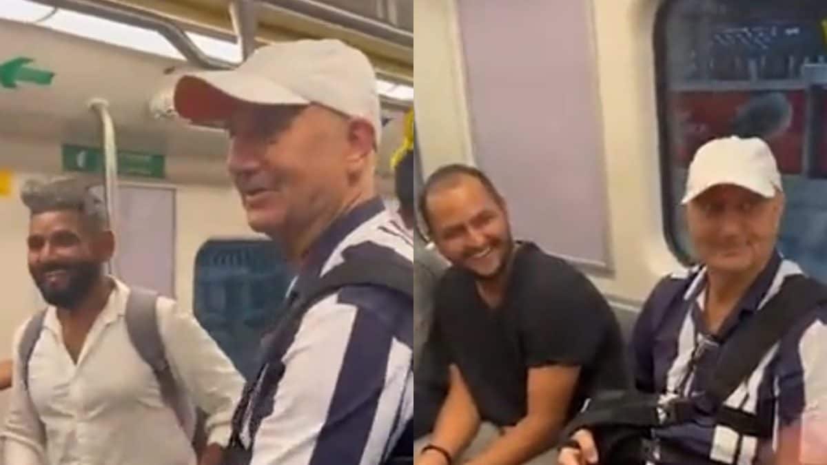 Anupam Kher Takes Mumbai Metro With Vijay 69 Crew, Plays Ball With Commuters On Train, Watch - Vimarsana News
