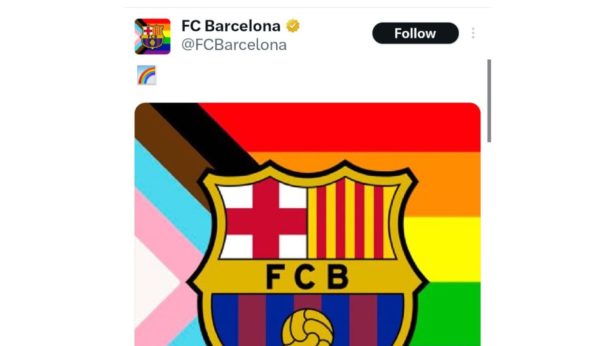 Barcelona Lose Followers After Posting in Support of LGBTQ Community: Report