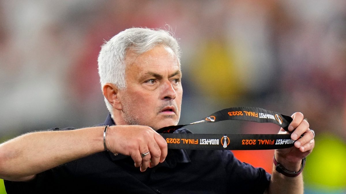 Jose Mourinho Gives His Runners Up Medal To A Young Fan In Crowd After As Romas Defeat In 