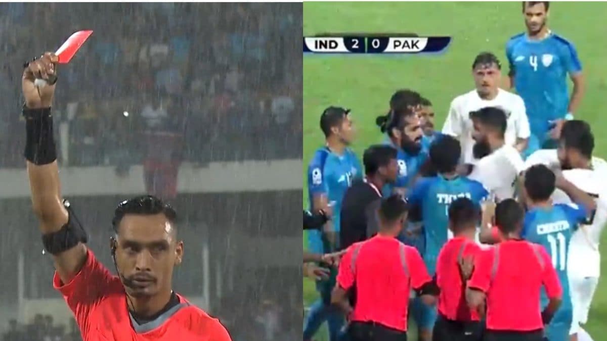 WATCH: Igor Stimac Gets Red Card as India and Pakistan Players Involved in Heated Exchange