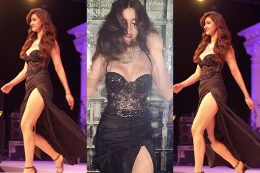 Disha Patani sets the internet on fire with her catwalk in a sexy video.