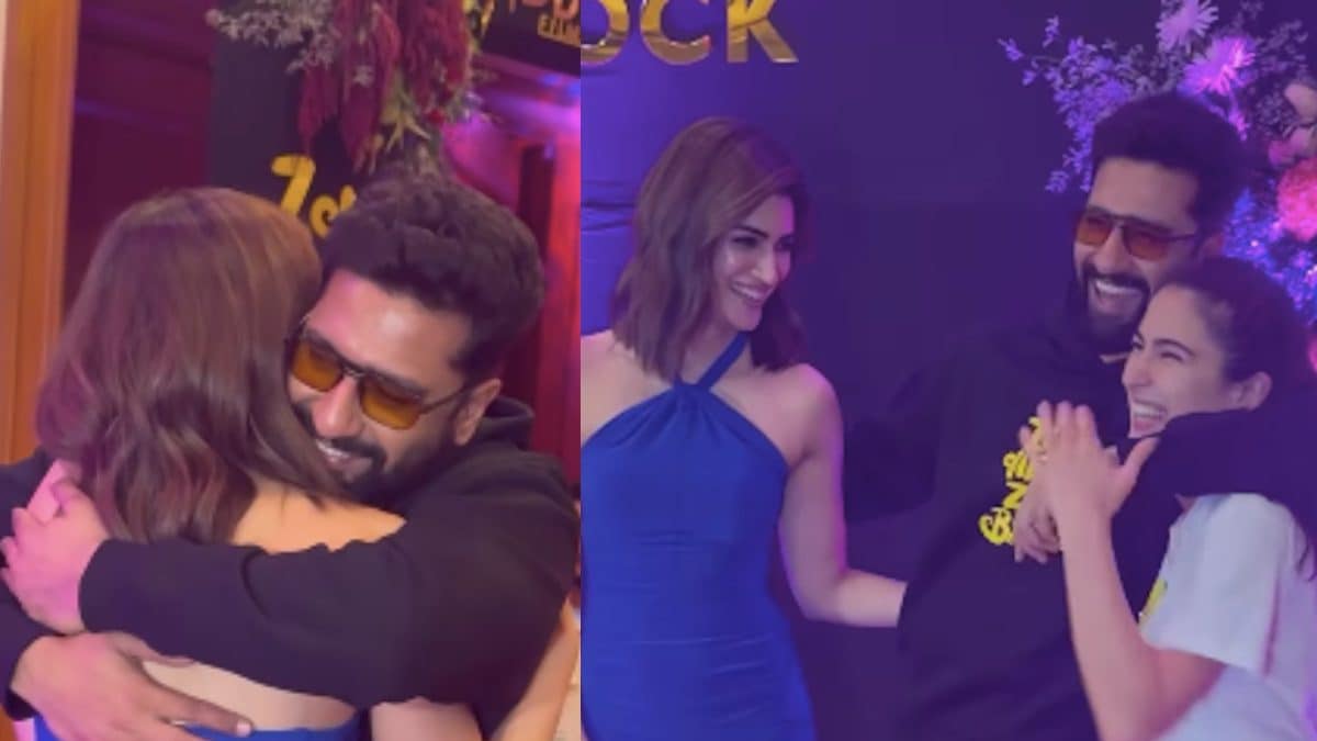 Vicky Kaushal, Kriti Sanon Hug At Zara Hatke Zara Bachke Bash; Fans Say 'Cast Them Together Already'newn - Vimarsana News