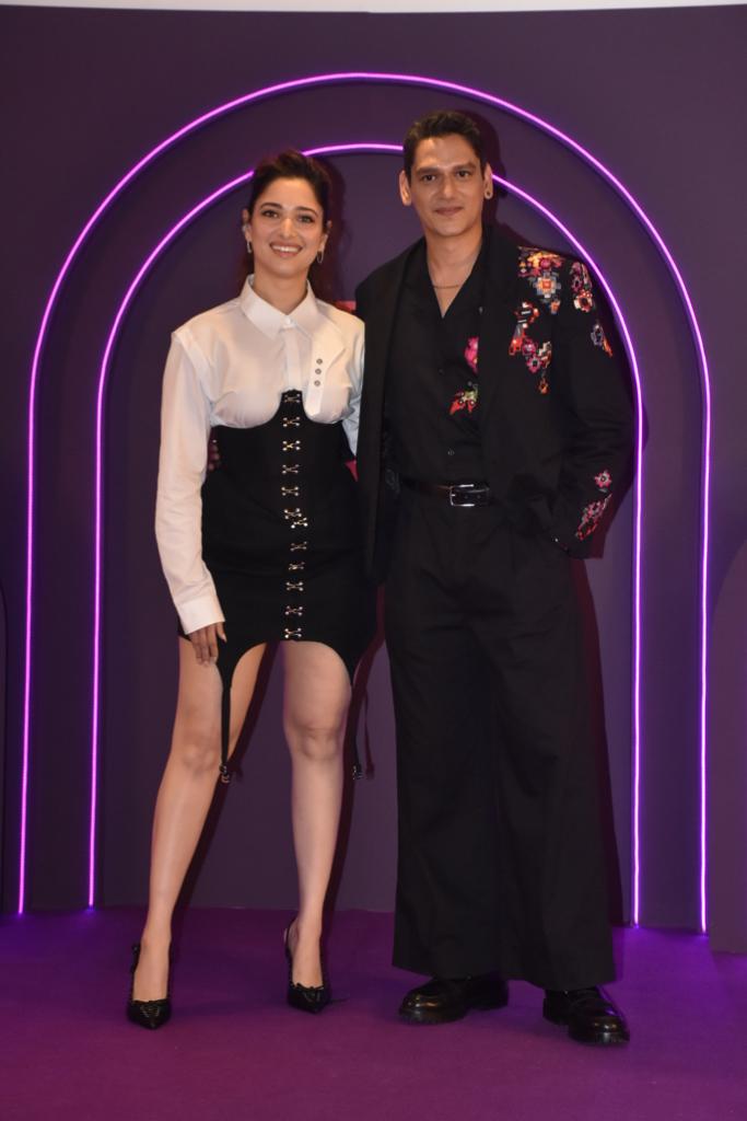Tamannaah Bhatia and Vijay Varma made their red carpet debut as a real-life couple at the screening of their project Lust Stories 2. (Image: Viral Bhayani) Tamannaah Bhatia and Vijay Varma made their red carpet debut as a real-life couple at the screening of their project Lust Stories 2.
