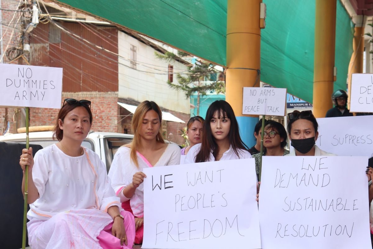 Imphal's Transgender Community Holds Protest Against Ethnic Clashes