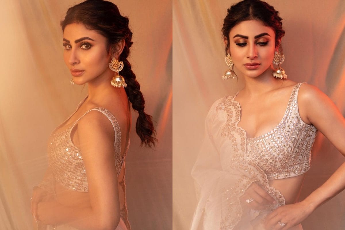 Mouni Roy In A Chic Mirrorwork Lehenga Lit Up Like The Star She Is For  Diwali 2021