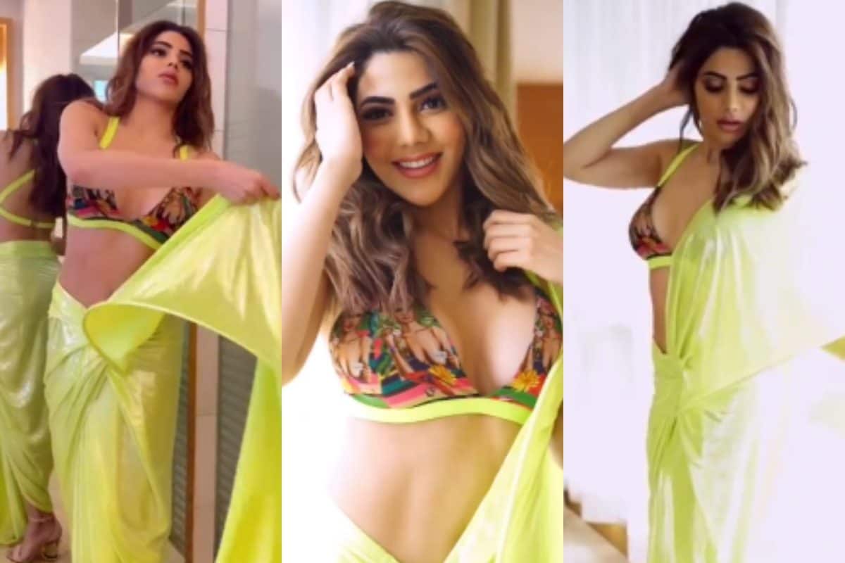 Sexy! Nikki Tamboli Raises The Heat In Sizzling Saree And Plunging Bralette,  Hot Video Goes Viral; Watch - News18