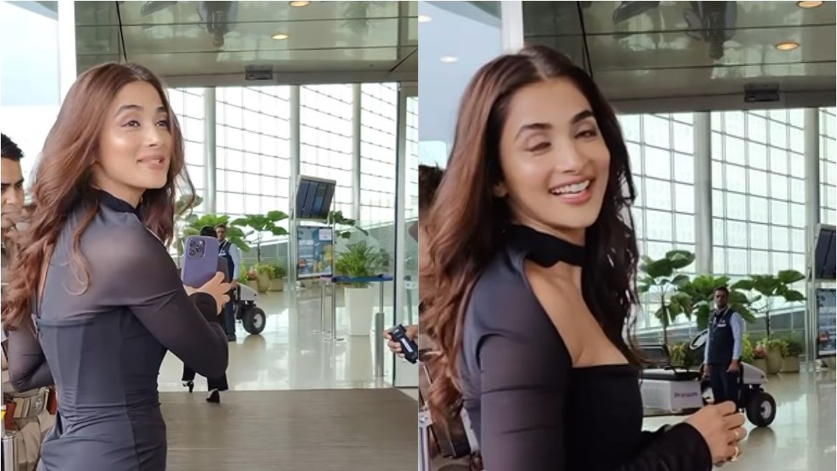 Pooja Hegde Looks Chic In Black Bodycon Dress As She Gets Papped At Airport; Watch – News18